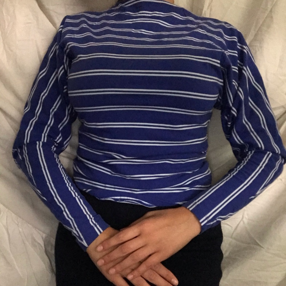 Blue striped long sleeve